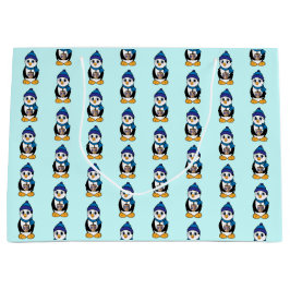 Penguin Holding a Dreidel in Hanukkah Groot Cadeauzakje