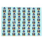 Penguin Holding a Dreidel in Hanukkah Groot Cadeauzakje (Achterkant)