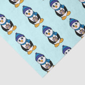 Penguin Holding a Dreidel in Hanukkah Tissuepapier (Detail)