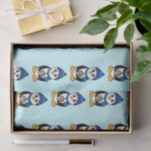 Penguin Holding a Dreidel in Hanukkah Tissuepapier (Geschenk)