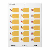 Penguin Holiday Gift Label-marigold Etiket (Full Sheet)