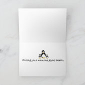 Penguin Holiday Greeting Feestdagen Kaart (Binnen)