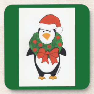 Penguin Holiday - Kinder kunst voor CHOC Bier Onderzetter