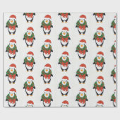 Penguin Holiday - Kinder kunst voor CHOC Cadeaupapier (Vlak)