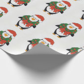 Penguin Holiday - Kinder kunst voor CHOC Cadeaupapier (Hoek)