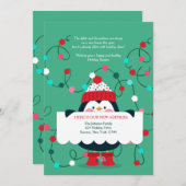 Penguin Holiday Moved Wenskaart Feestdagenkaart (Voorkant / Achterkant)