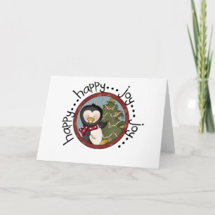 Penguin Holiday T-shirts en cadeautjes Feestdagen Kaart