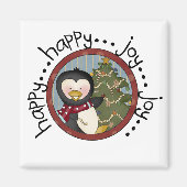 Penguin Holiday T-shirts en cadeautjes Magneet (Voorkant)