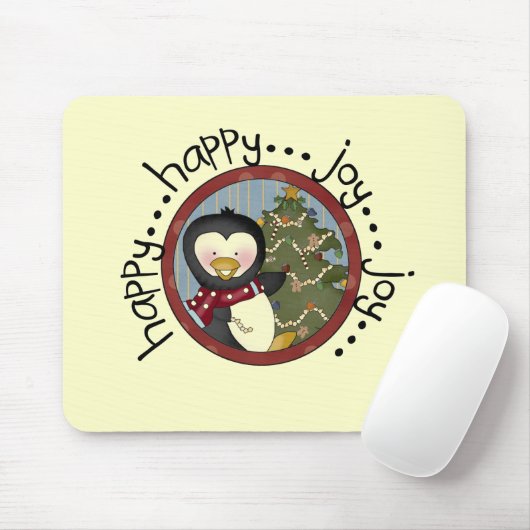 Penguin Holiday T-shirts en cadeautjes Muismat (Met muis)