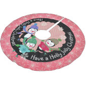 Penguin Holly Jolly 3 Holiday Tree Skirt Kerstboom Rok (Gekanteld)
