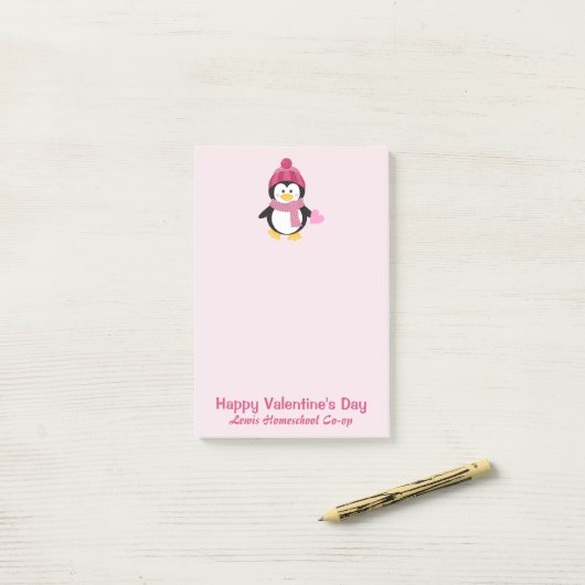  Penguin Homeschool Co-op-Valentijnsdag Post-it® Notes (Op bureau)