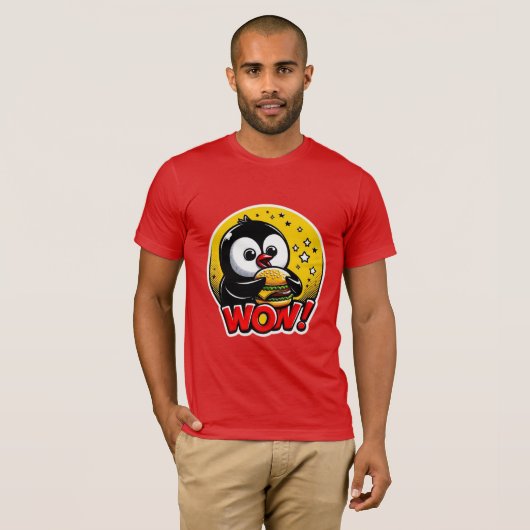 PENGUIN HOUDT VAN CHEESEBURGER 5 T-SHIRT (Voorkant volledig)