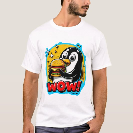 PENGUIN HOUDT VAN CHEESEBURGER 7 T-SHIRT (Voorkant)