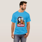 PENGUIN HOUDT VAN HOTDOG 4 T-SHIRT (Voorkant volledig)