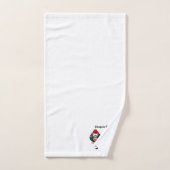 Penguin Hubby Schattig Mate Red Heart Pet Bad Handdoek (Handdoek)