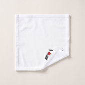 Penguin Hubby Schattig Mate Red Heart Pet Bad Handdoek (Wasdoekje)