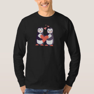 PENGUIN Huwelijksjubileum Verloving Feest Hij H T-shirt