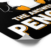 Penguin I Did The Math The Answer Is Penguin - Fun Poster (Hoek)