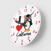 Penguin I Love California Ronde Klok (Hoek)