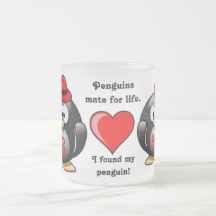 Penguin I vond mijn maat voor het leven Pair Red H Matglas Koffiemok