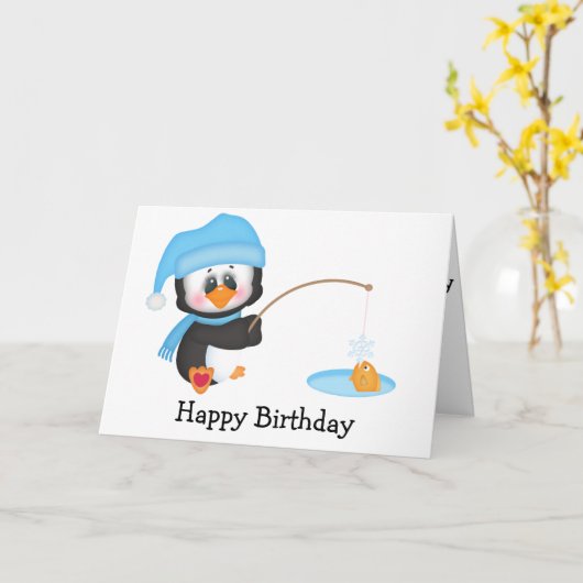 Penguin Ice Gevist Kaart (Gele Bloem)