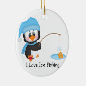 Penguin Ice Gevist Keramisch Ornament (Rechts)