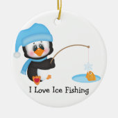 Penguin Ice Gevist Keramisch Ornament (Voorkant)