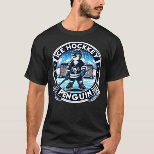 Penguin ice hockey design for penguin lover and pe t-shirt (Voorkant)