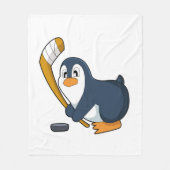 Penguin Ice hockey Ice hockey stick Fleece Deken (Voorkant)