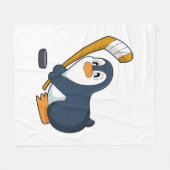 Penguin Ice hockey Ice hockey stick Fleece Deken (Voorkant (Horizontaal))