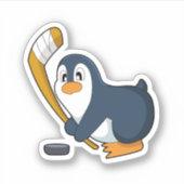 Penguin Ice hockey Ice hockey stick Sticker (Voorkant)