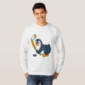 Penguin Ice hockey Ice hockey stick T-shirt (Voorkant volledig)