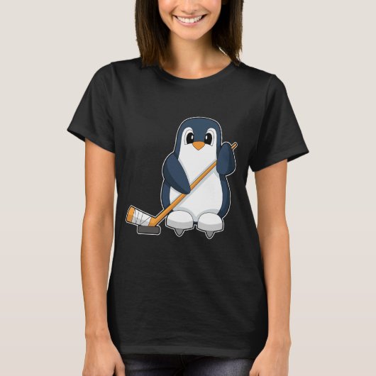 Penguin Ice hockey Ice hockey stick T-shirt (Voorkant)
