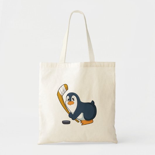 Penguin Ice hockey Ice hockey stick Tote Bag (Voorkant)