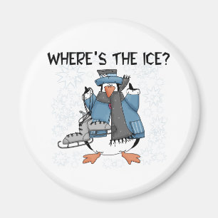 Penguin Ice Skating Magneet