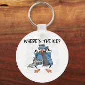 Penguin Ice Skating Sleutelhanger (Voorkant)