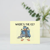 Penguin Ice Skating Tshirts en Gifts Briefkaart (Staand voorkant)