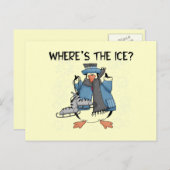 Penguin Ice Skating Tshirts en Gifts Briefkaart (Voorkant / Achterkant)