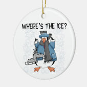 Penguin Ice Skating Tshirts en Gifts Keramisch Ornament (Links)