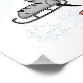 Penguin Ice Skating Tshirts en Gifts Poster (Hoek)
