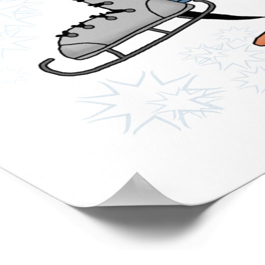 Penguin Ice Skating Tshirts en Gifts Poster (Hoek)