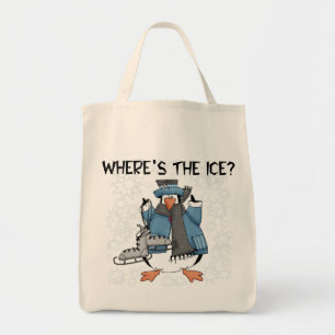 Penguin Ice Skating Tshirts en Gifts Tote Bag