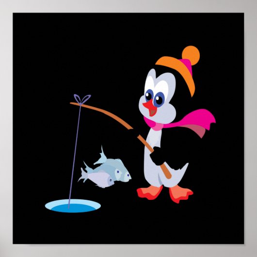 Penguin Ice Vissen 2 Poster (Voorkant)