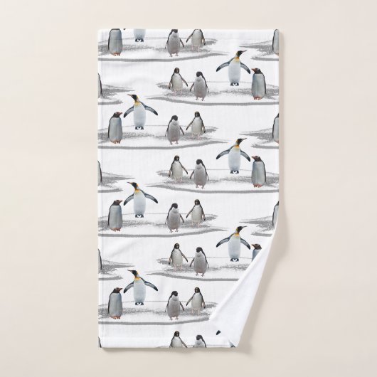 Penguin Iceberg Party Bathroom Towel Set Bad Handdoek (Handdoek)