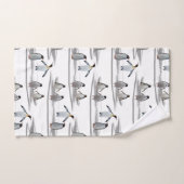 Penguin Iceberg Party Bathroom Towel Set Bad Handdoek (Handdoek)