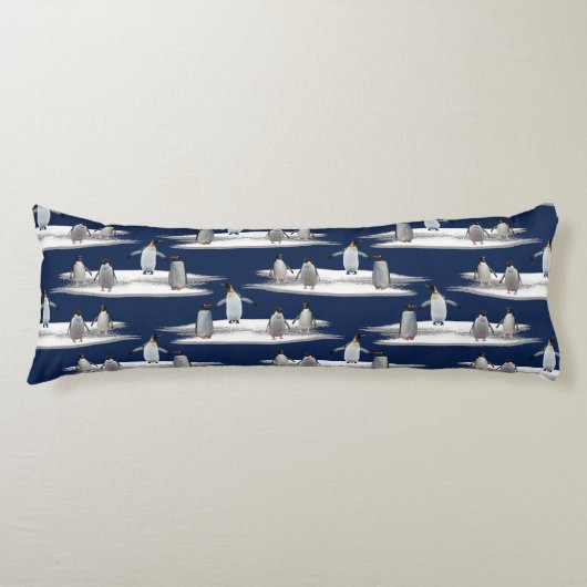 Penguin Iceberg Party Body Pillow (marine) Lichaamskussen (Voorkant)