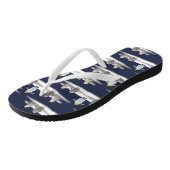 Penguin Iceberg Party Flip Flops (Marineblauw) (Schuin)