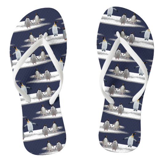 Penguin Iceberg Party Flip Flops (Marineblauw) (Voetbed)