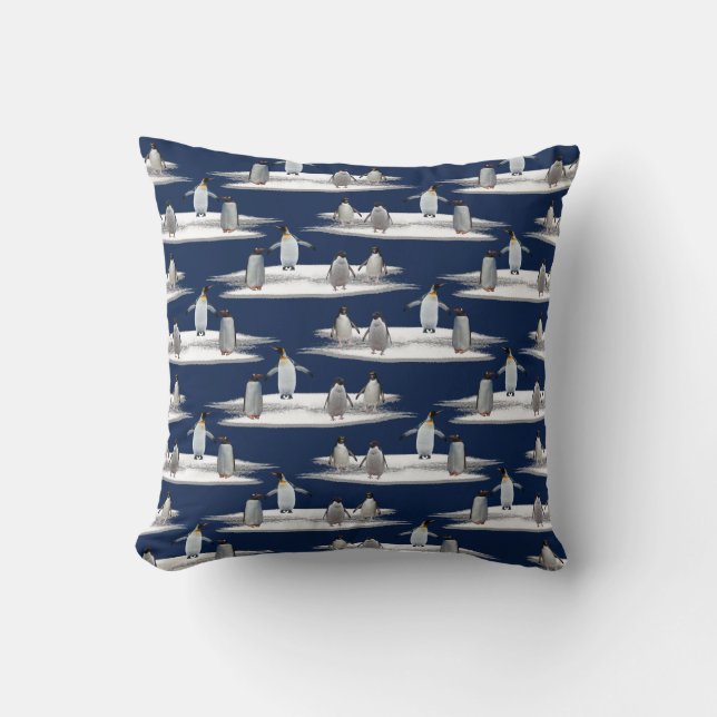 Penguin Iceberg Party Pillow (marine) Kussen (Voorkant)