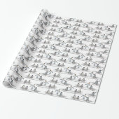 Penguin Iceberg Party Wrapping Paper (kleur kiezen Cadeaupapier (Uitgerold)